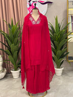 Orignal Mirror Work A-line Kurta Set
