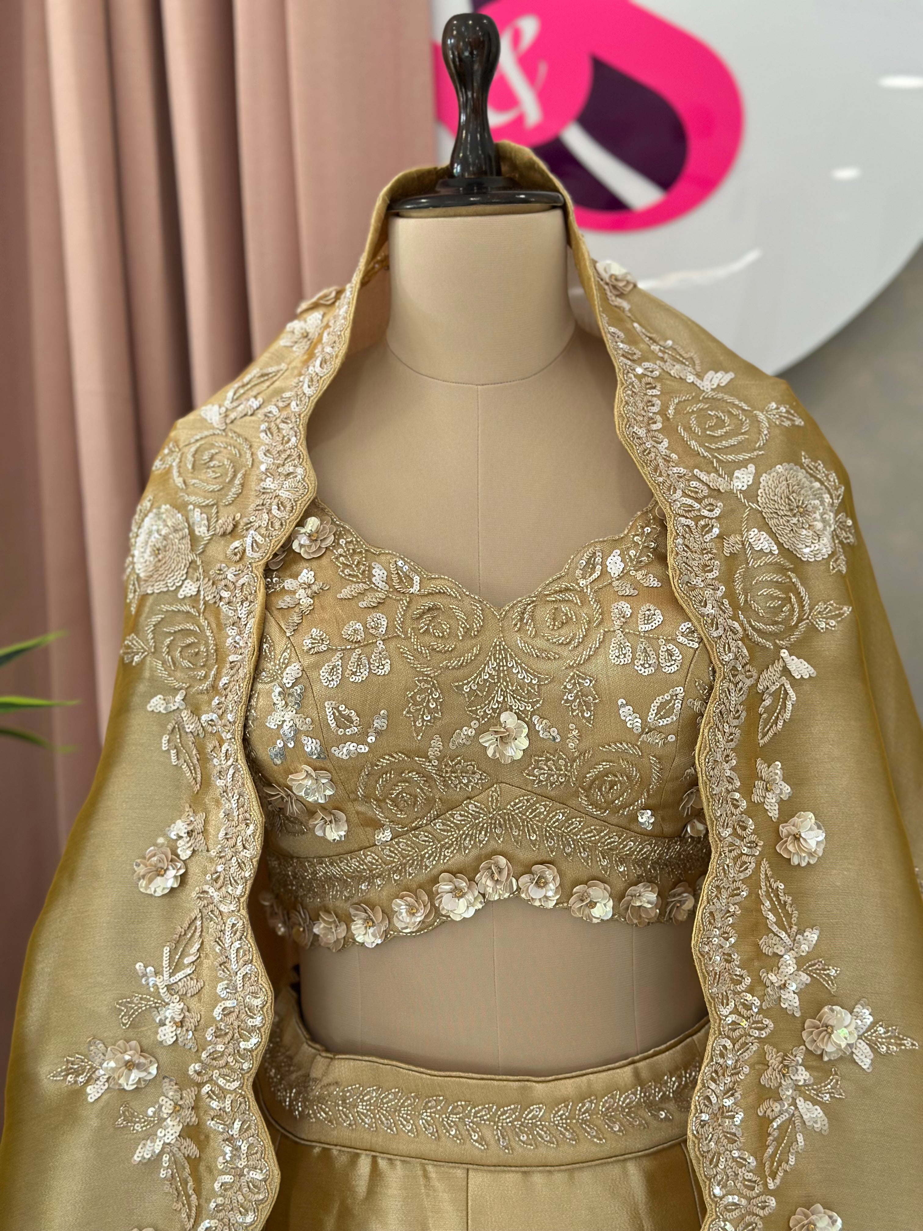 The Golden Grace Designer Lehenga