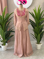 Premium Handwork Pure Zari Tissue Skirt Set