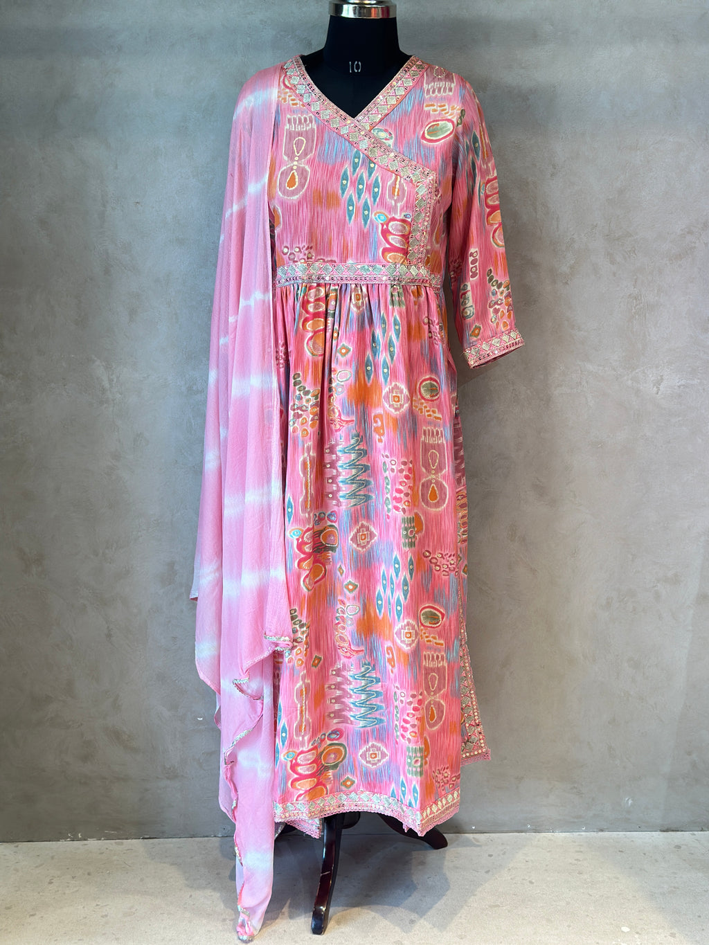 PRINTED ANGRAKHA SUIT