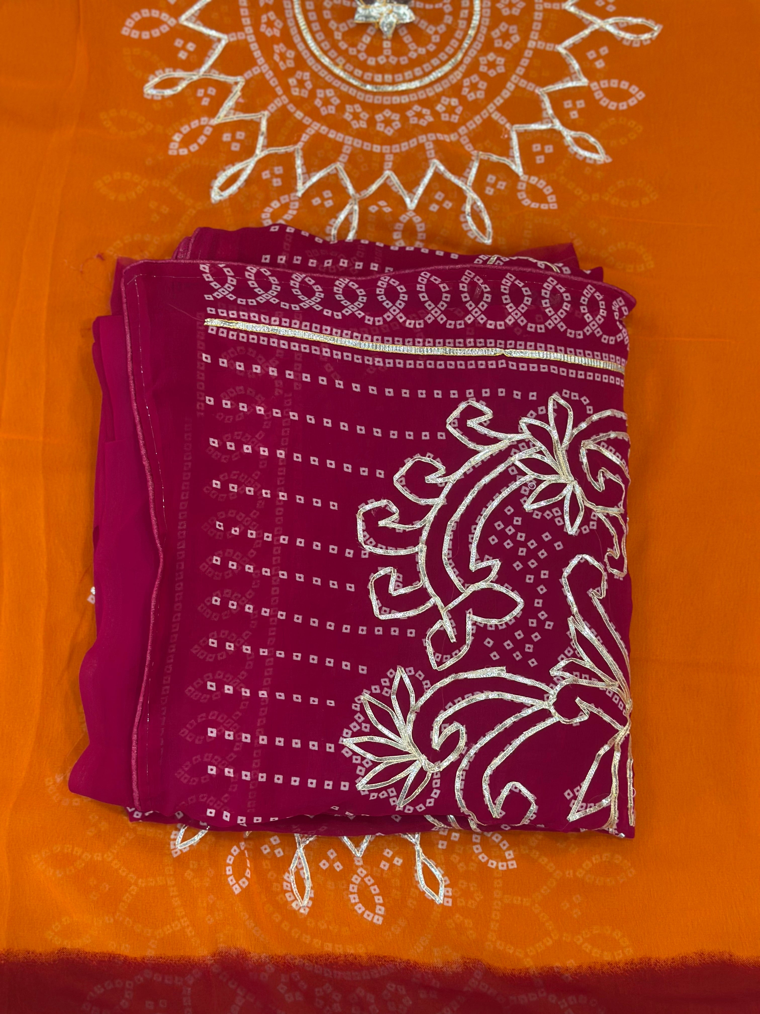 ✨ Ethnic Elegance Gota Work Saree ✨