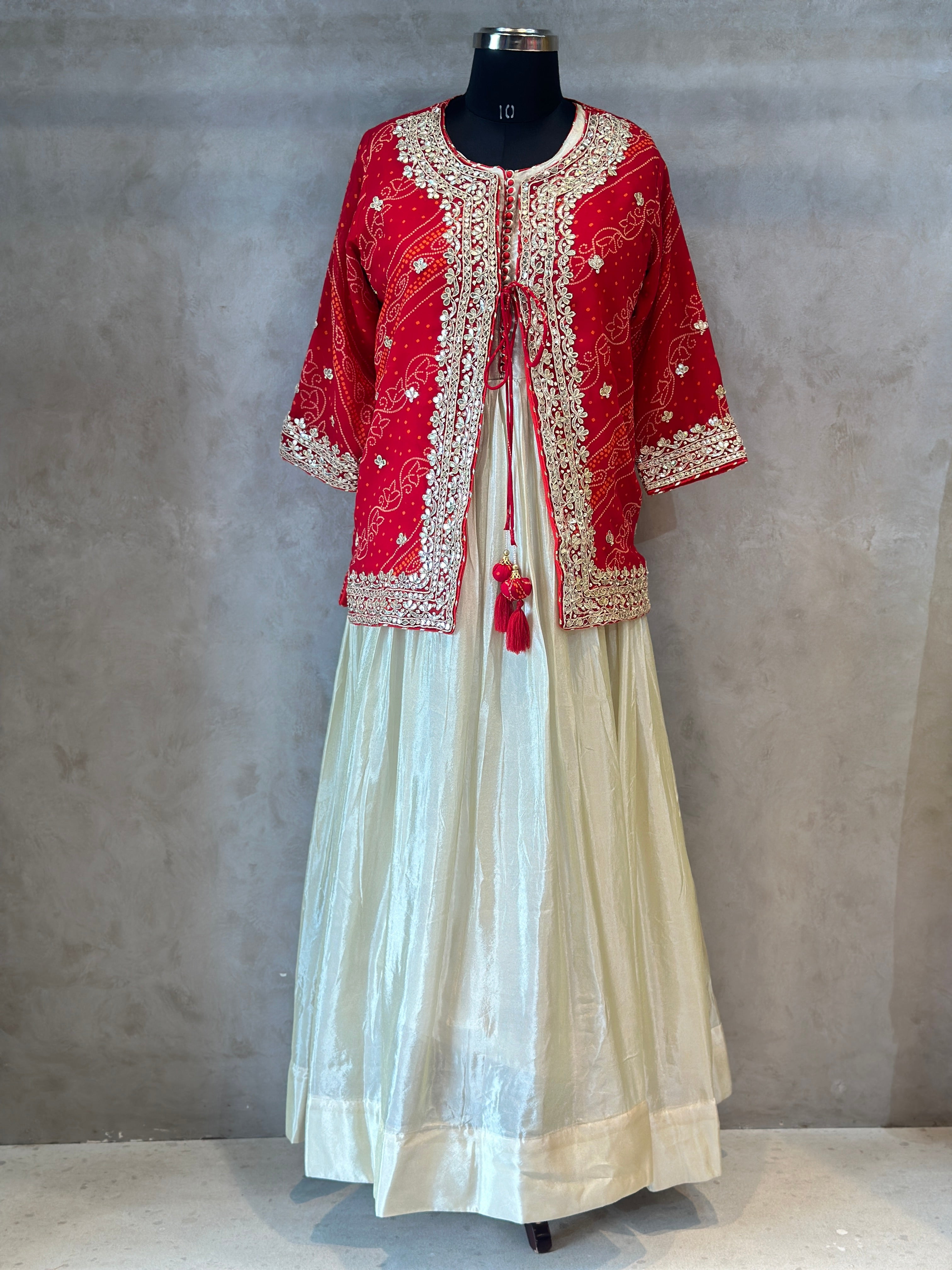 INDO-FUSION GOTA PATTI HANDWORK JACKET SET