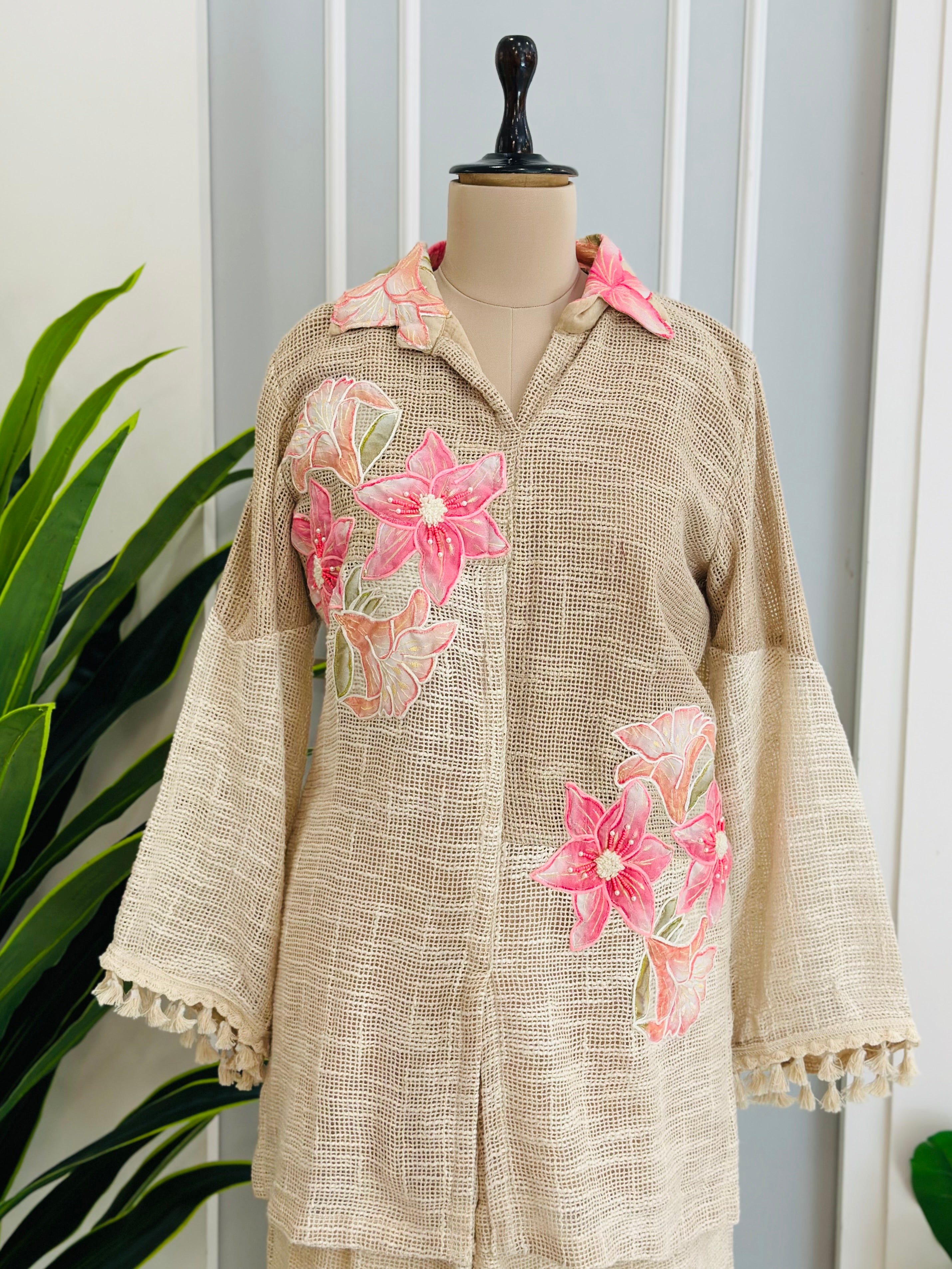 Floral Jute Handwork Co-ord Set