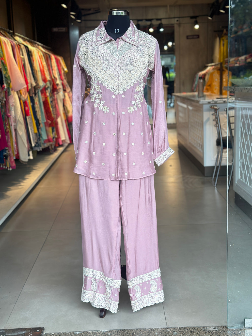 PURE CHINON HANDWORK CO-ORD SET