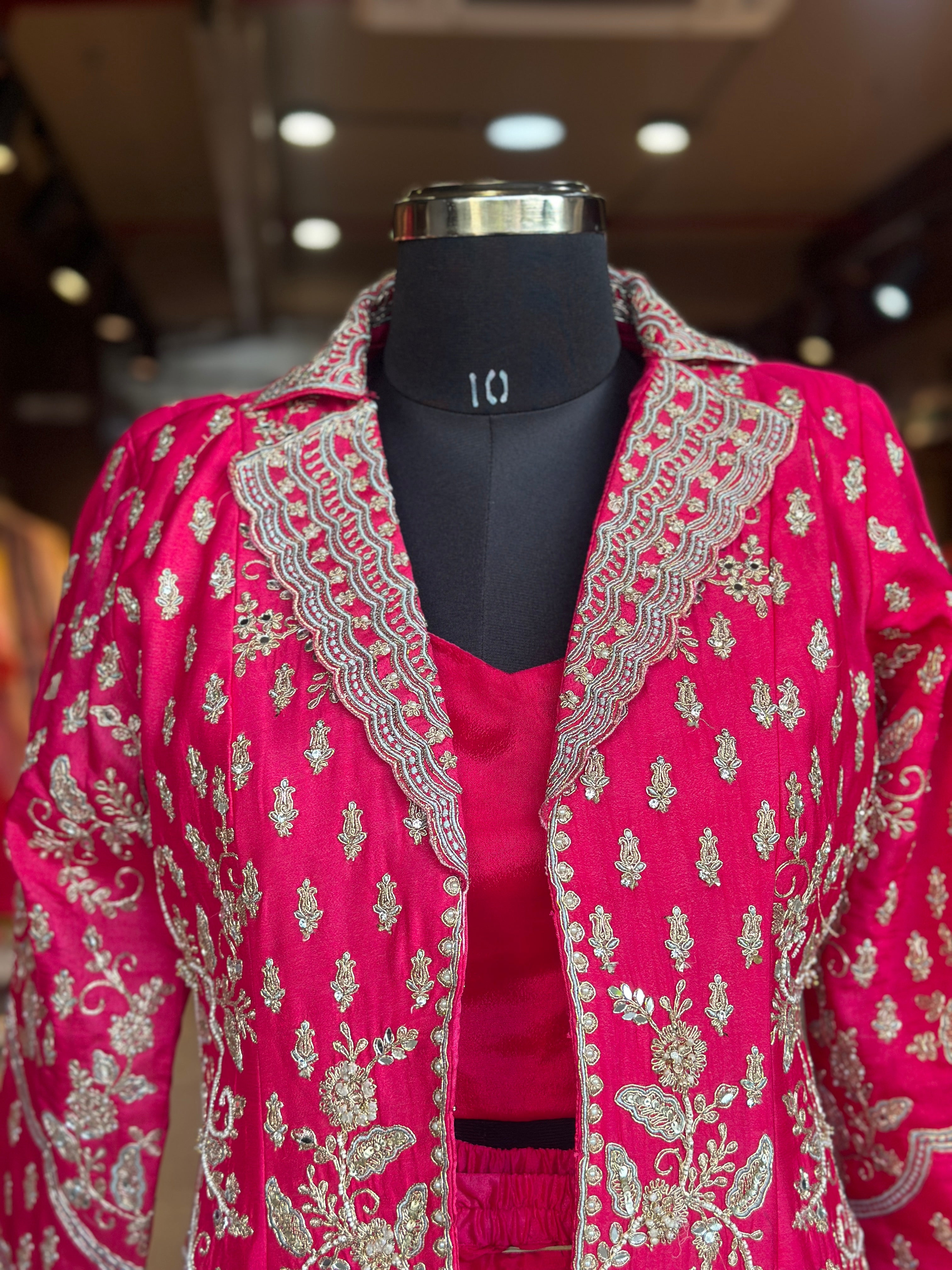 INDO-FUSION SHRARA WITH JACKET SET