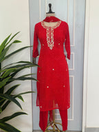 Elegant Gota Work Leheriya Suit Set