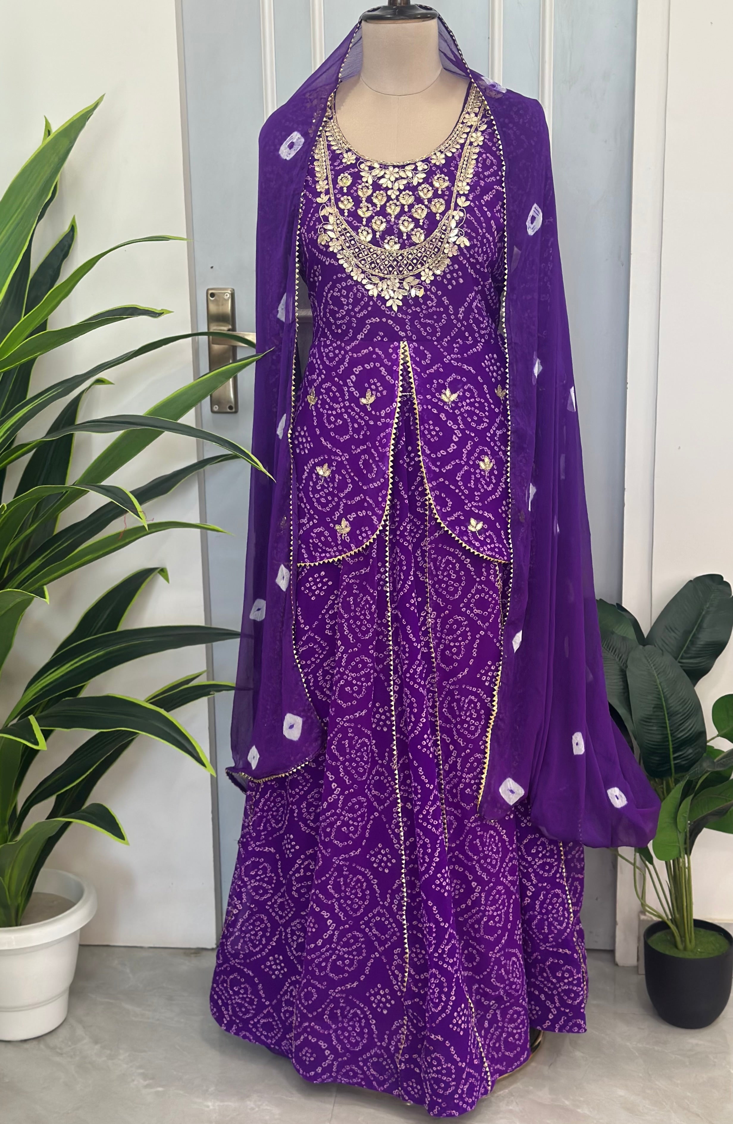 Bhandhej Handwork Peplum Skirt Set
