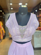 Draping Saree With Heavy Blouse