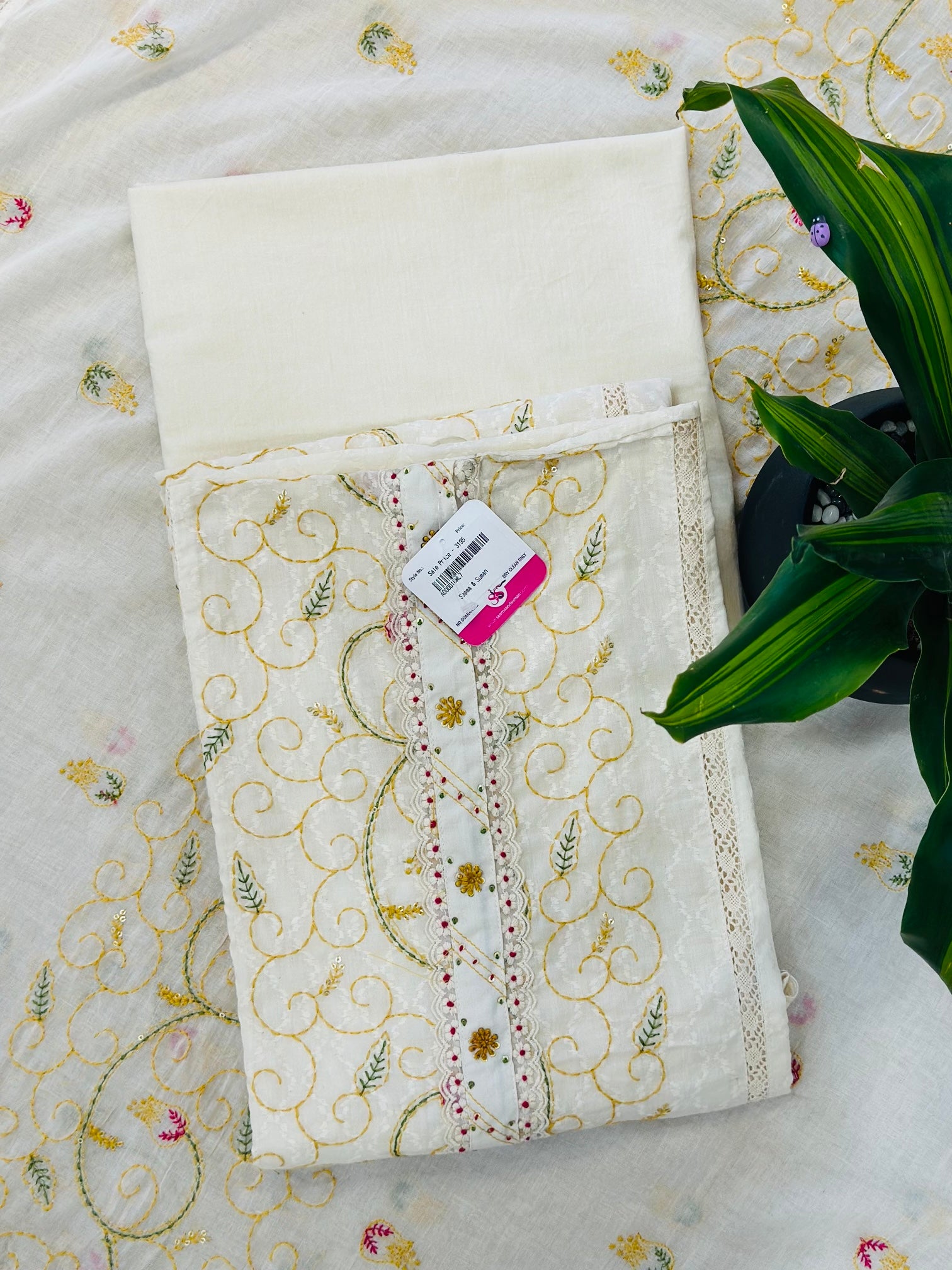 Classy Embroidered Unstitched Suit Set