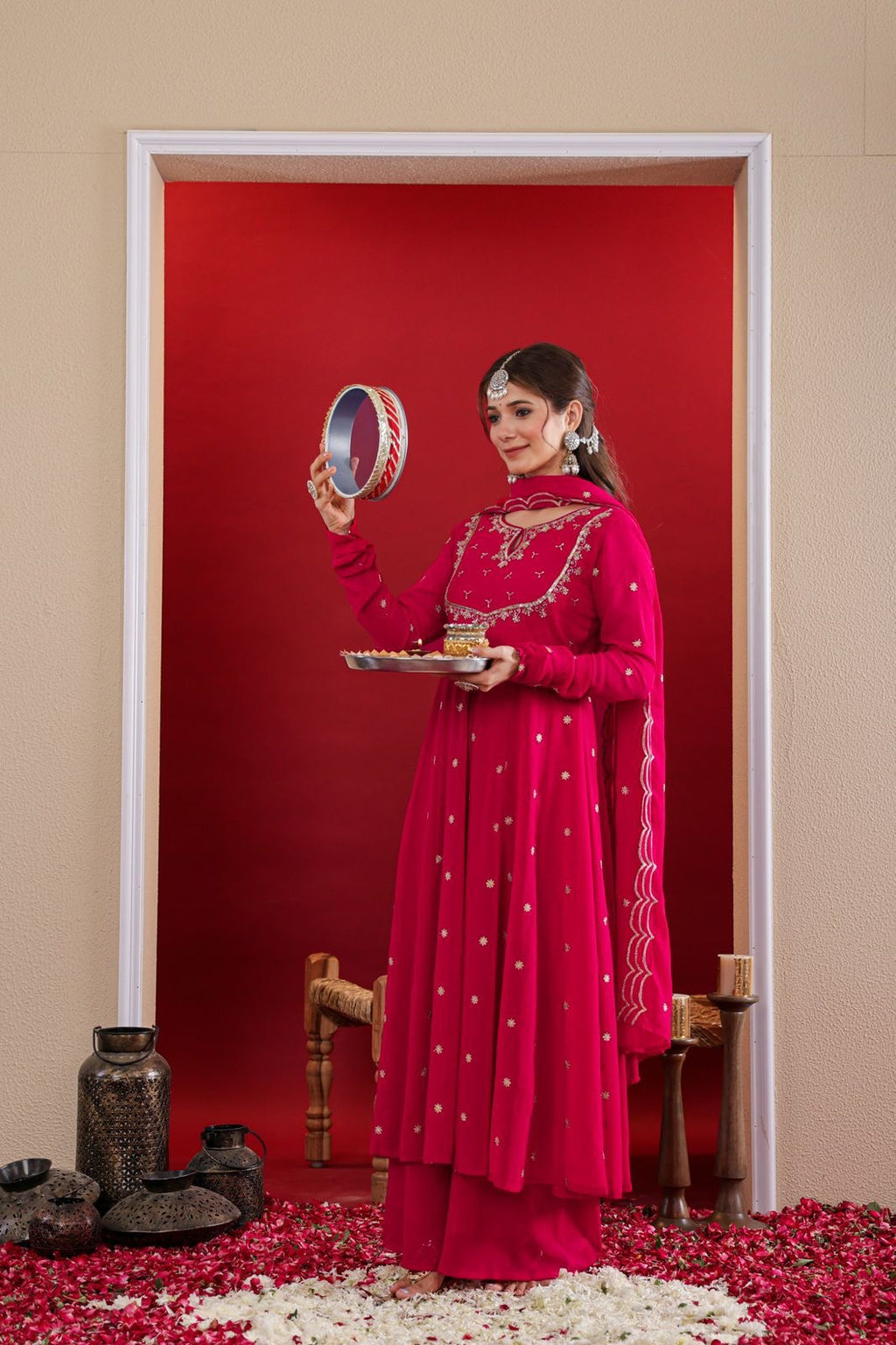 KARWACHOUTH SPECIAL BEAUTIFUL ANARKALI SUIT