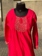 BANARASI STRAIGHT HANDWORK SUIT SET