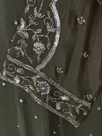 ✨Olive Handworked Anarkali Suit Set with Dupatta✨
