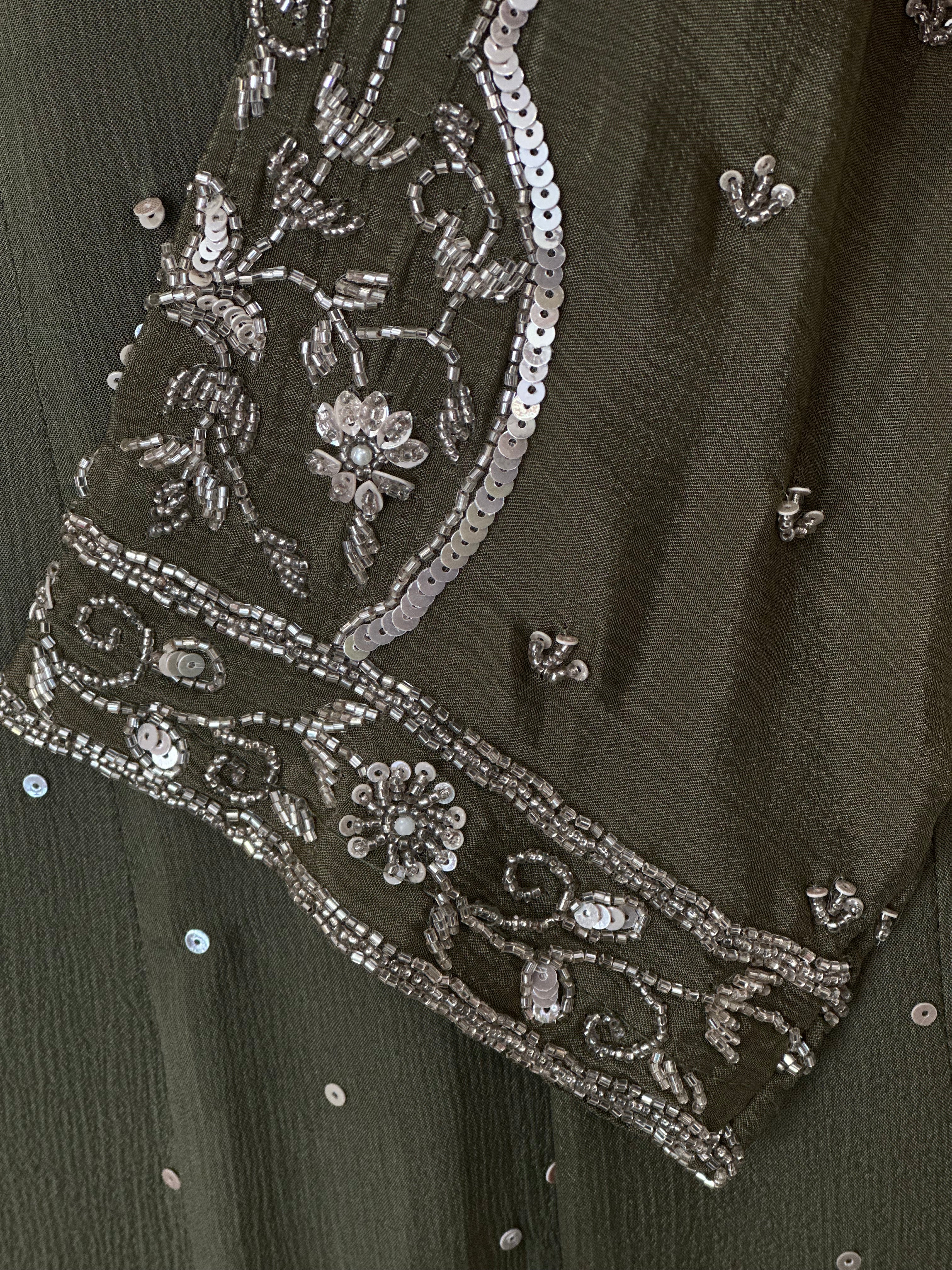 ✨Olive Handworked Anarkali Suit Set with Dupatta✨