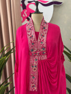 Royal Handwork Draped Gown