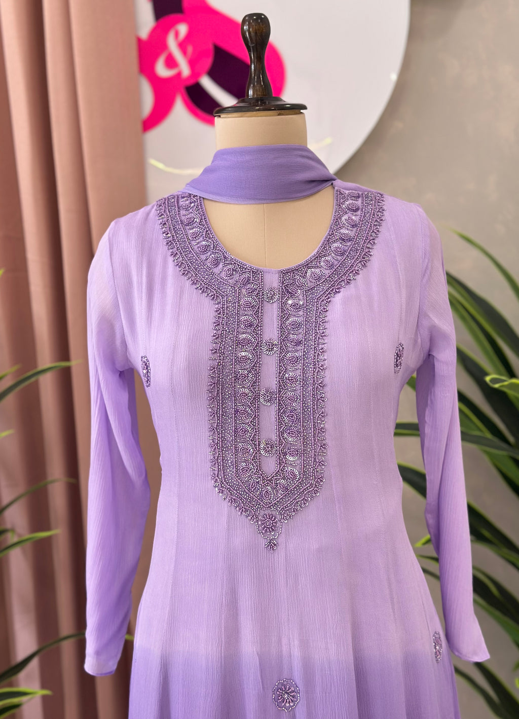 Ombre shaded Anarkali Suit Set