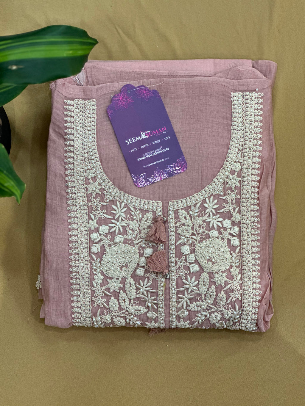 Premium Handwork Embroidered Unstitched Suit Set