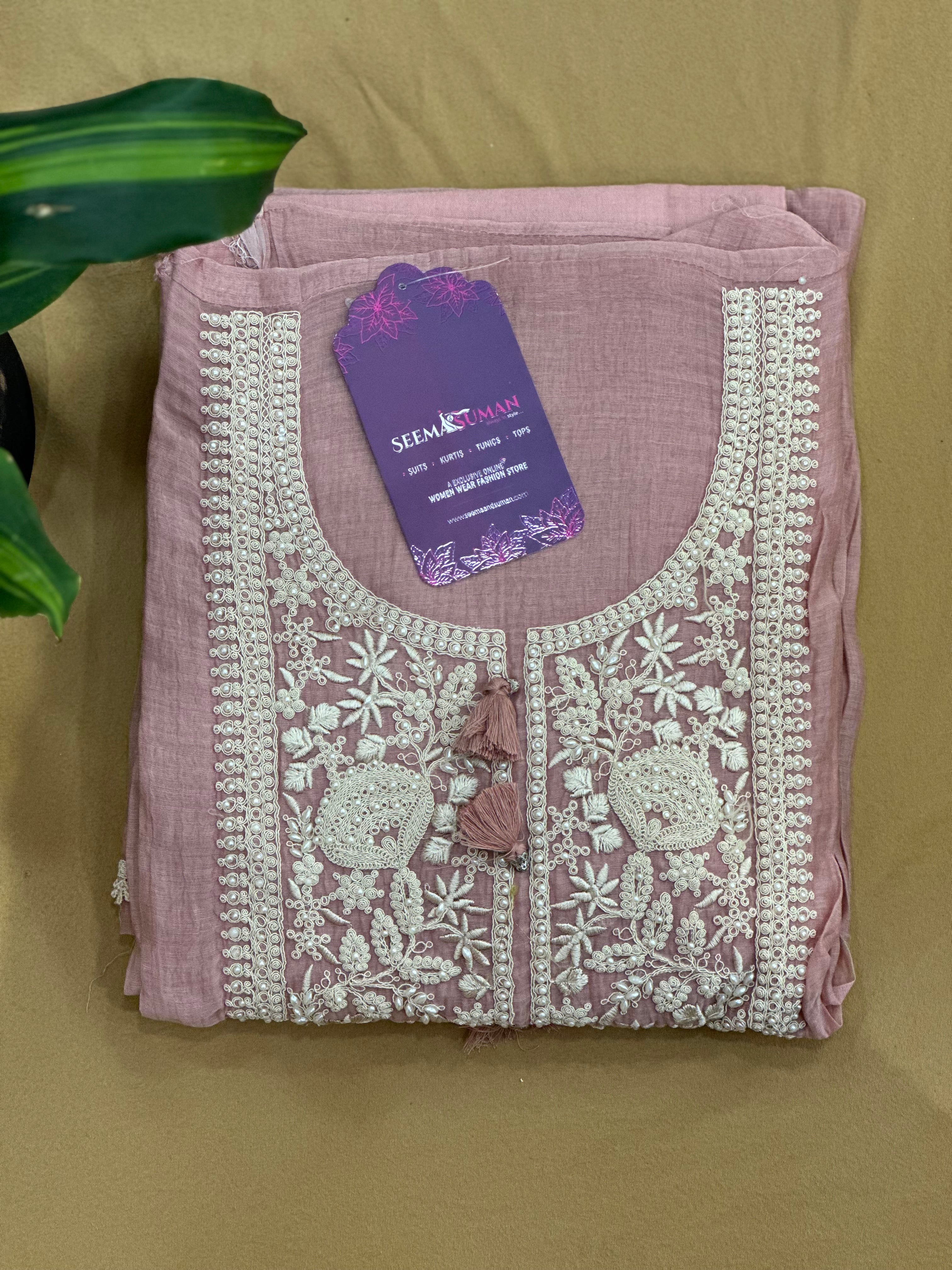 Premium Handwork Embroidered Unstitched Suit Set