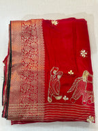 WEDDING  SPECIAL HANDWORK SAREE
