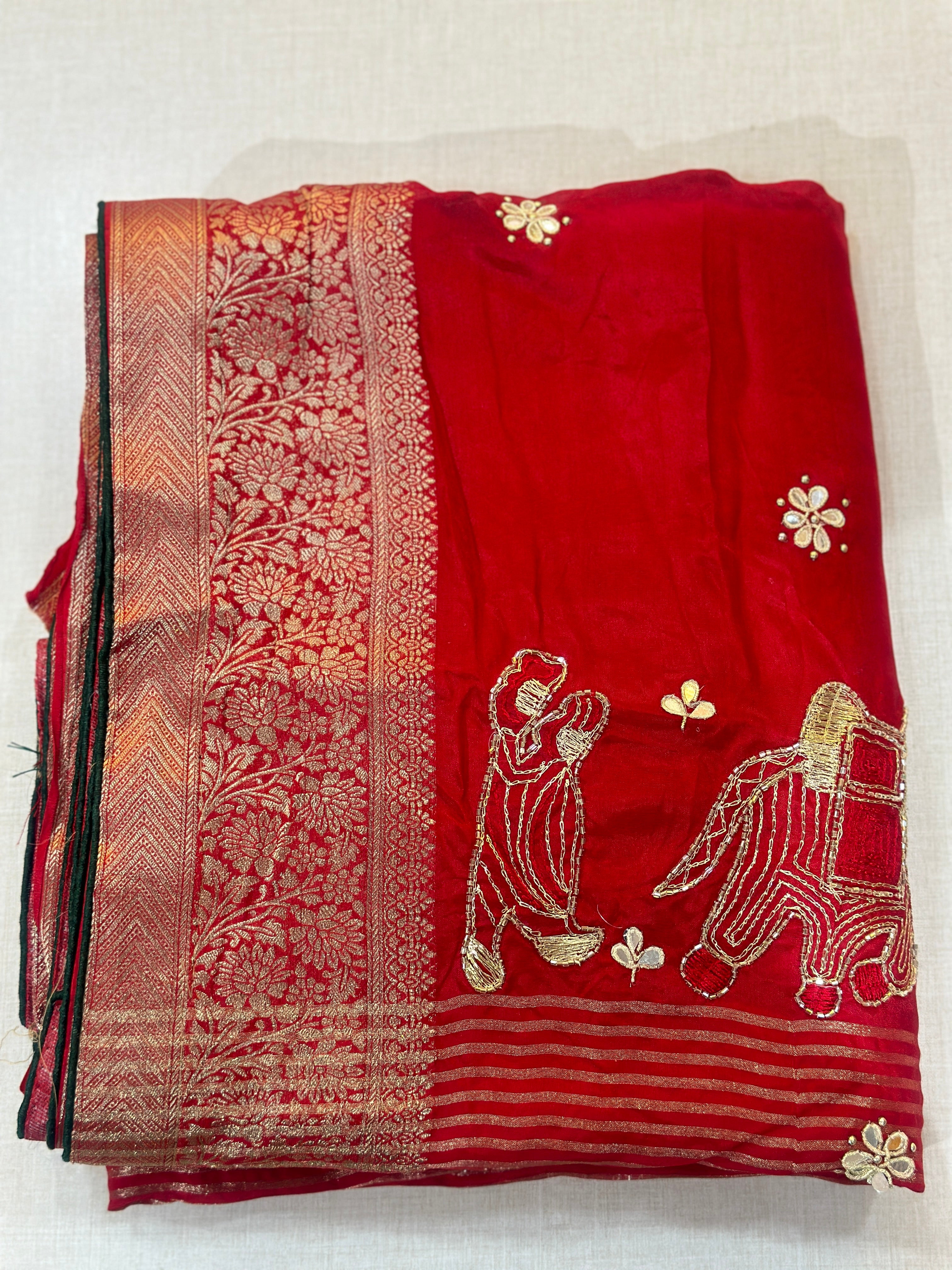 WEDDING  SPECIAL HANDWORK SAREE