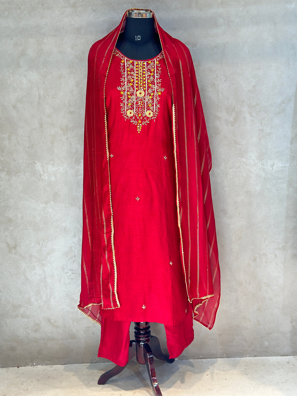MODAL SILK HANDWORK SUIT SET FOR RAKHI