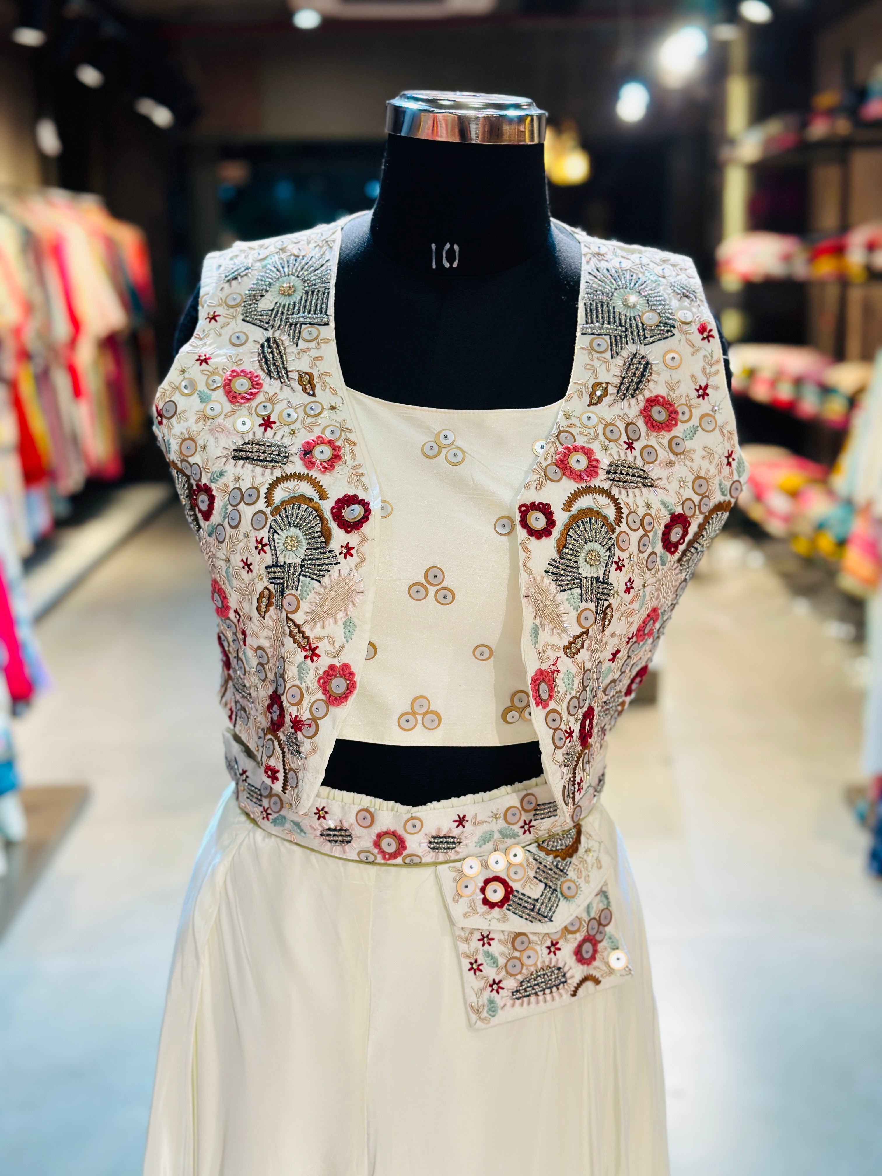 INDO-FUSION ZARDOSI HANDWORK JACKET SET