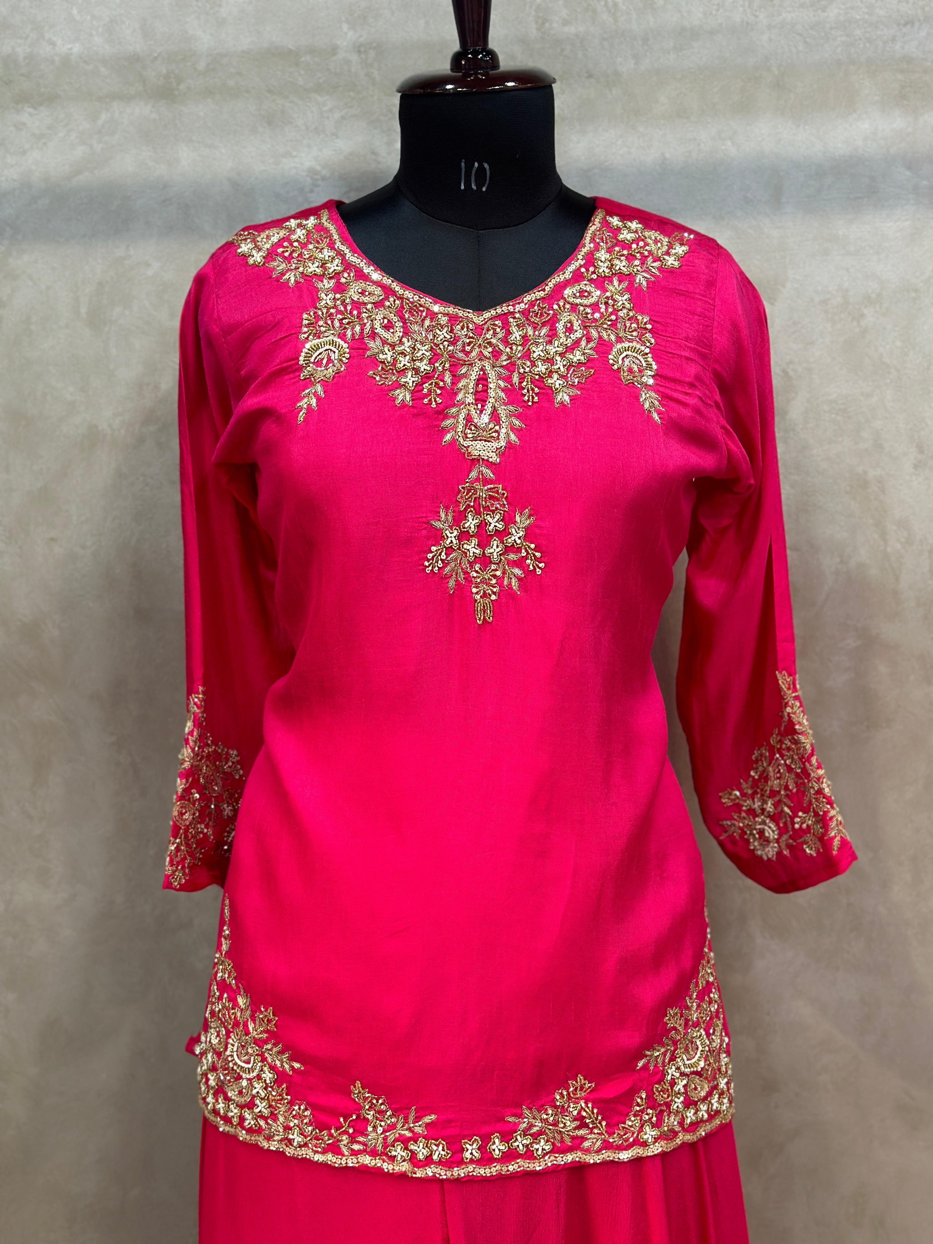 PREMIUM PLAZO SET WITH PREMIUM HANDWORK