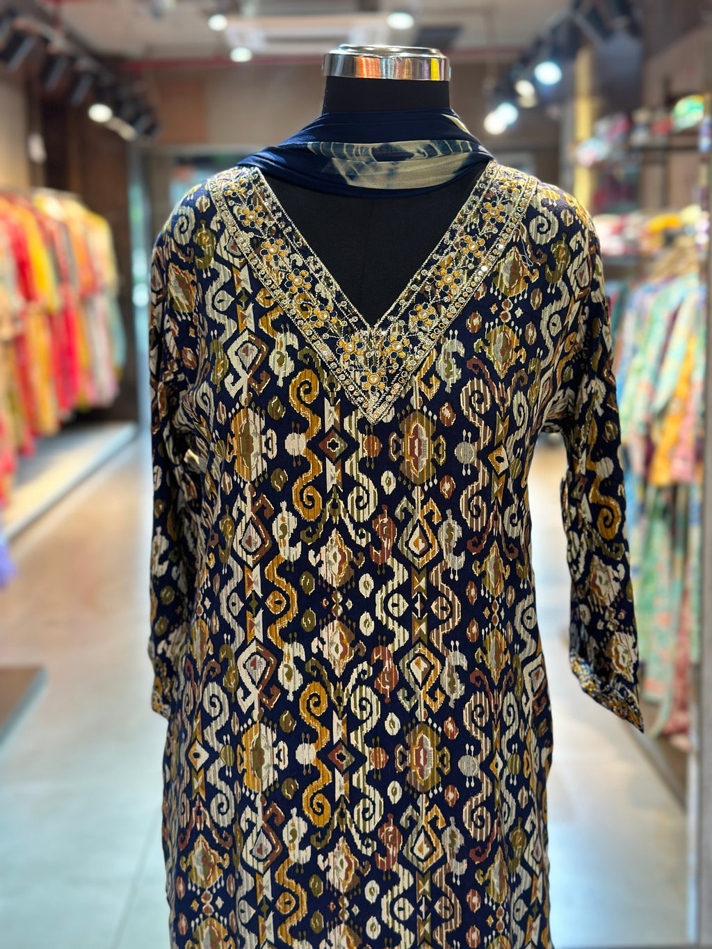 THREE PIECE RAYON SUIT SET