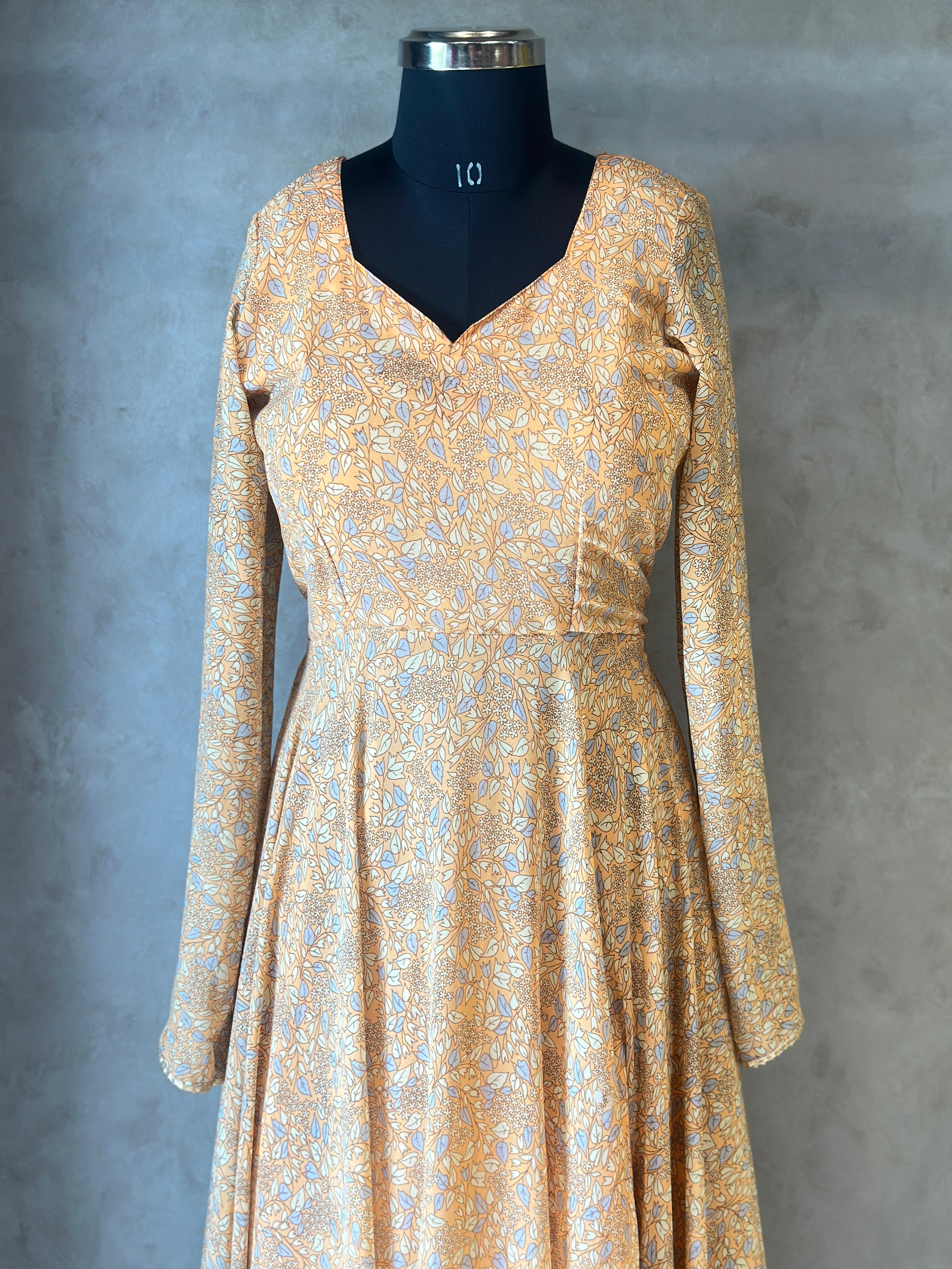 LONG FLORAL ANARKALI SUIT