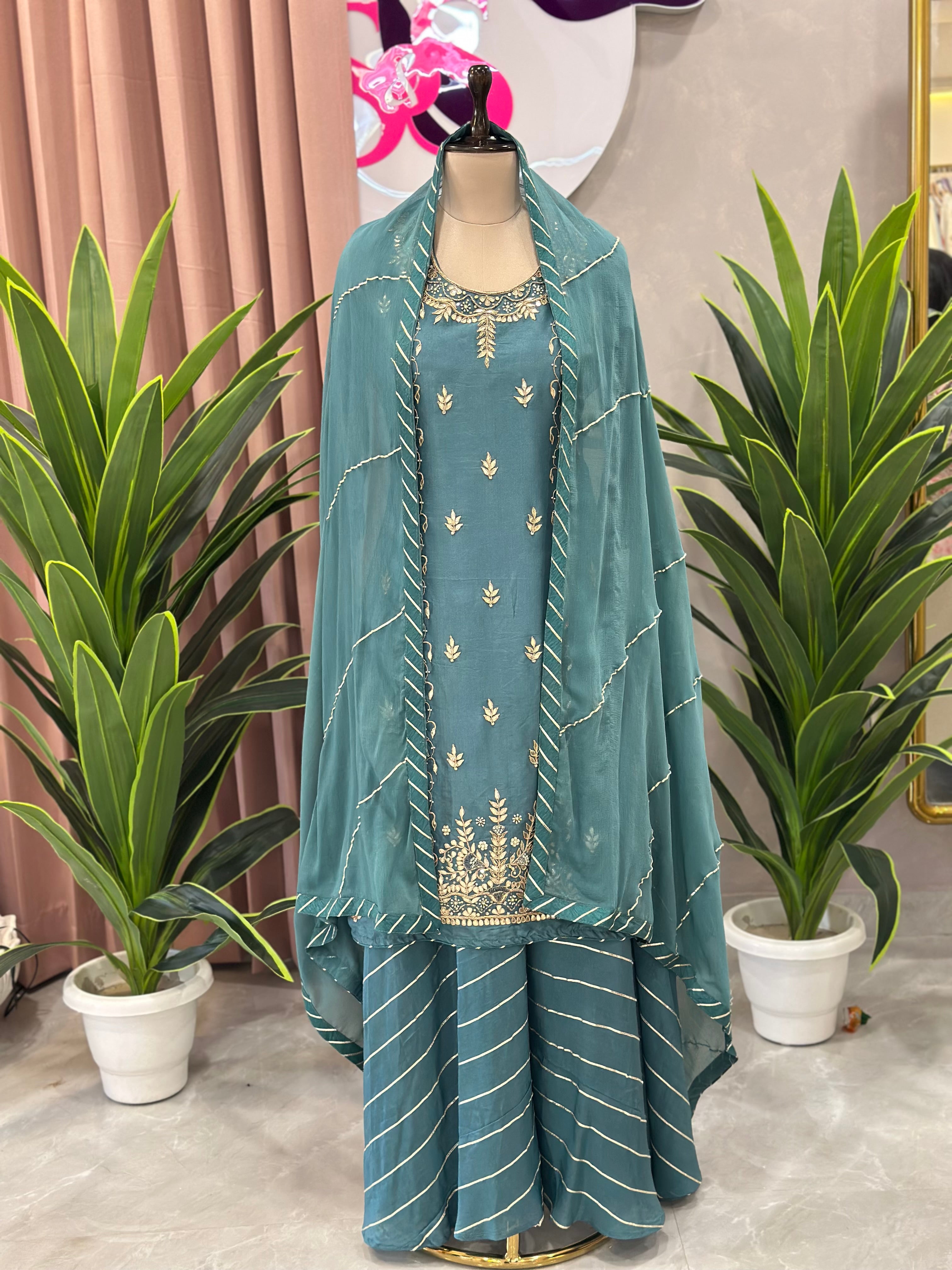 Beautiful Gota patti Handwork Suit Set