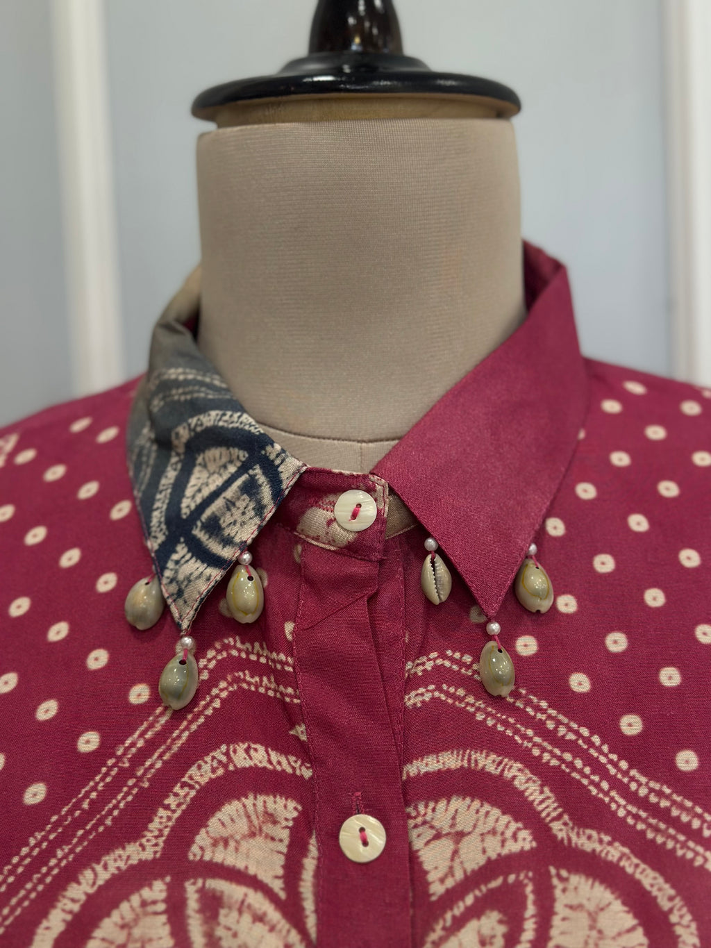 Ombre Bandhani Printed Shirt Top