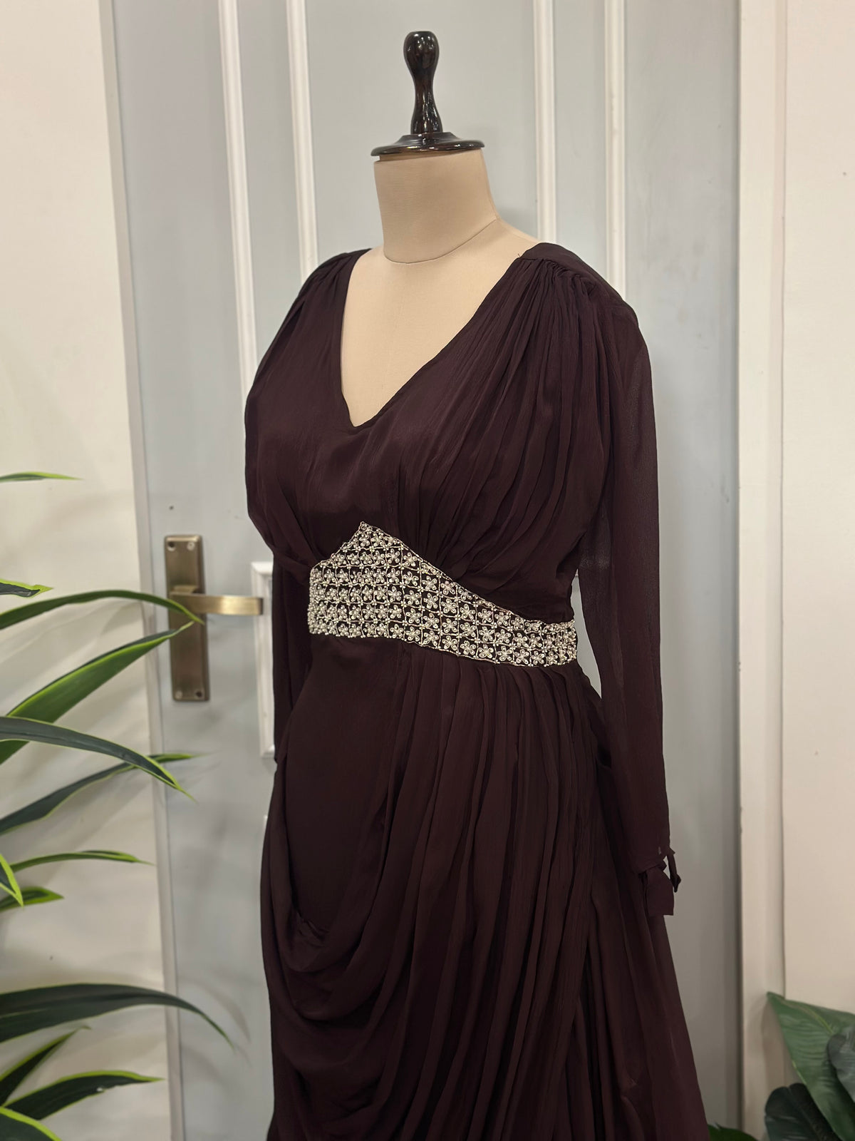 ✨ Moonlit Grace Designer Drape Dress ✨