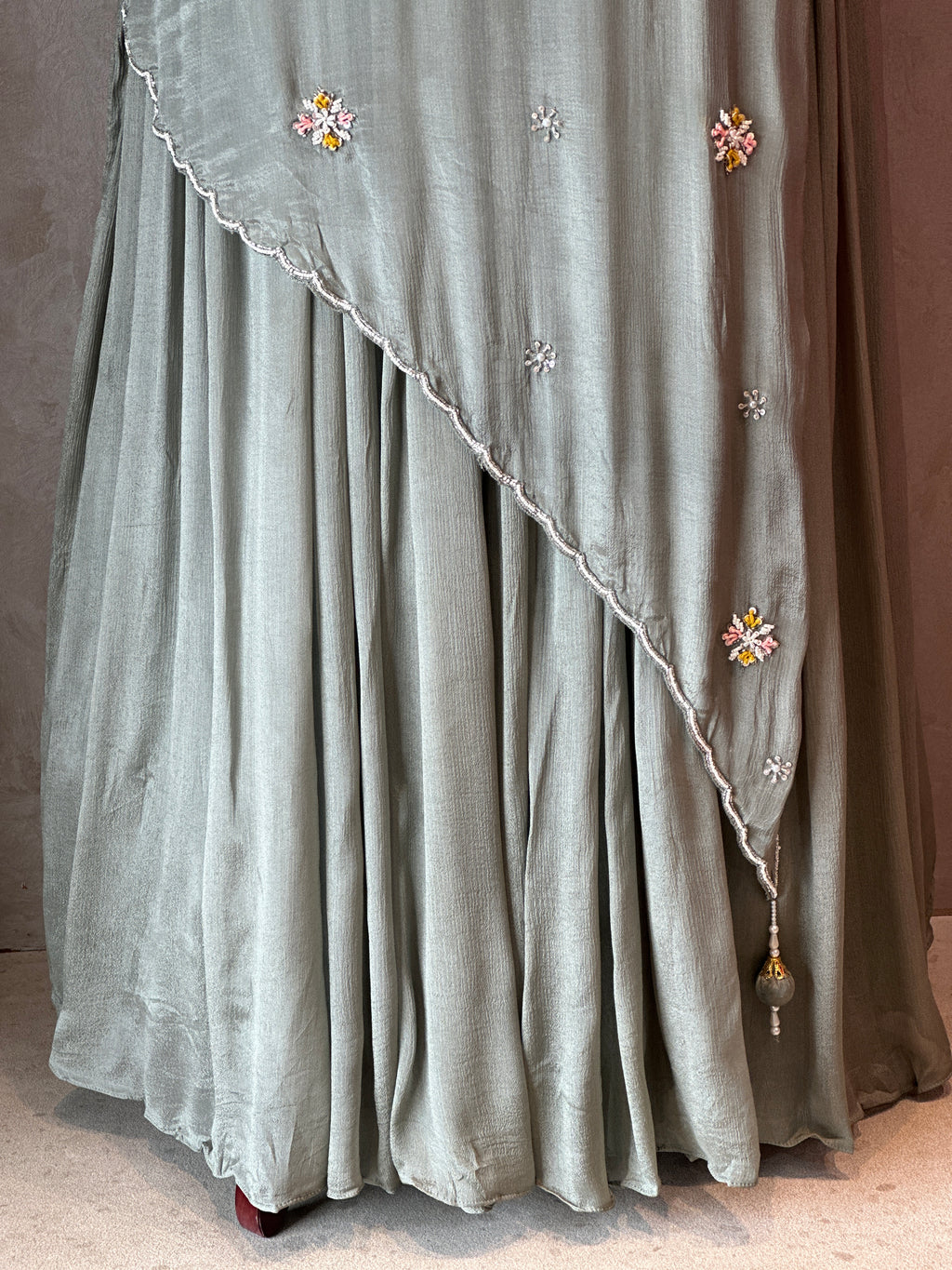 PURE CHINON HANDWORK GOWN