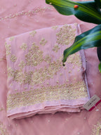 Premium Unstitched Crepe Handwork Suit