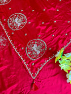 KARWACHOUTH SPECIAL HANDWORK SAREE