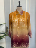 Ombre Bandhani Printed Shirt Top