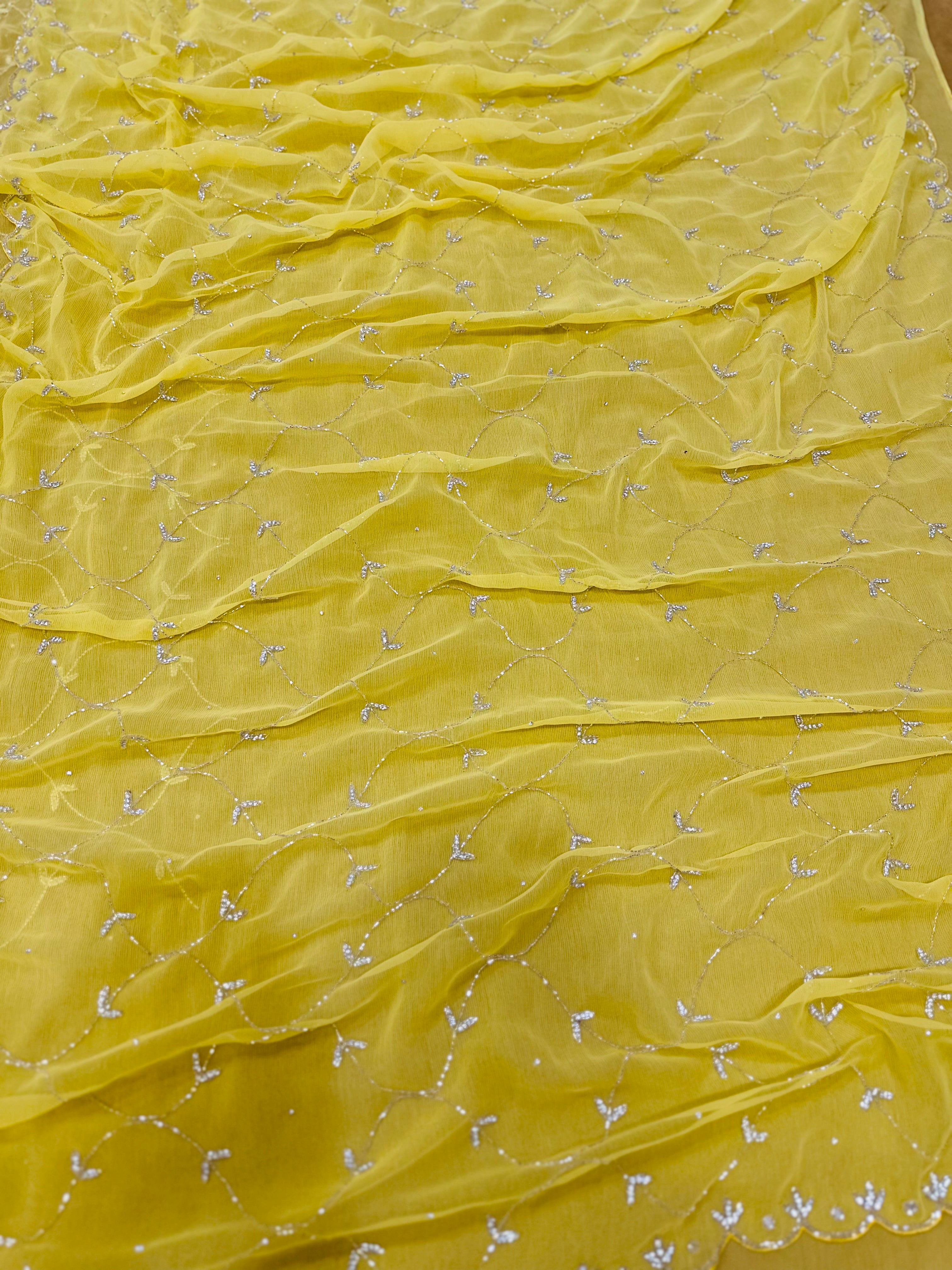 Beautiful Jaal Handwork Saree