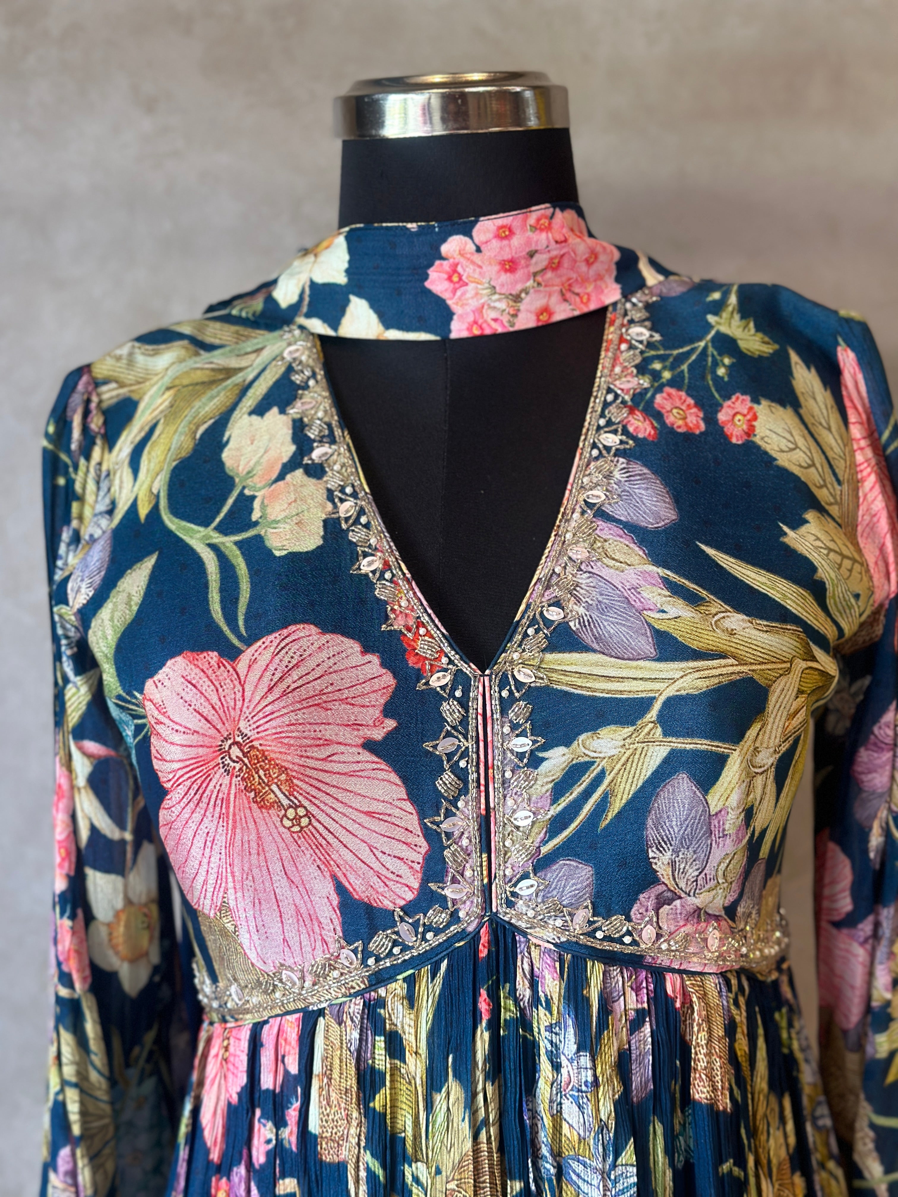 PURE CHINON HANDWORK GOWN