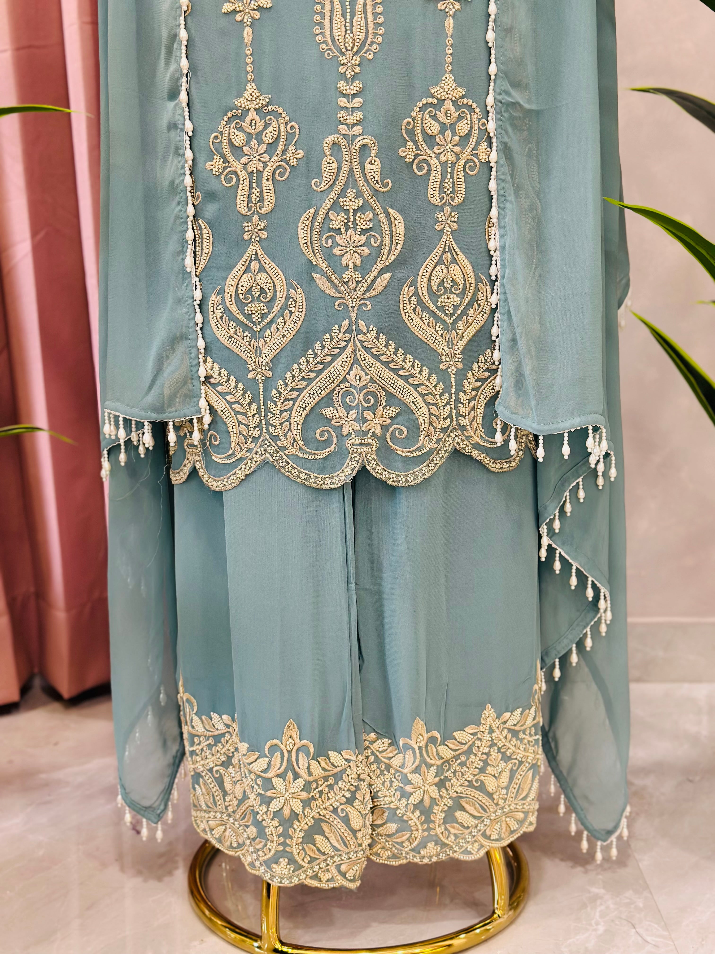 Premium Handwork Kurta Set With Dupatta