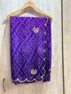 OMBRE BHANDEJ HANDWORK SAREES