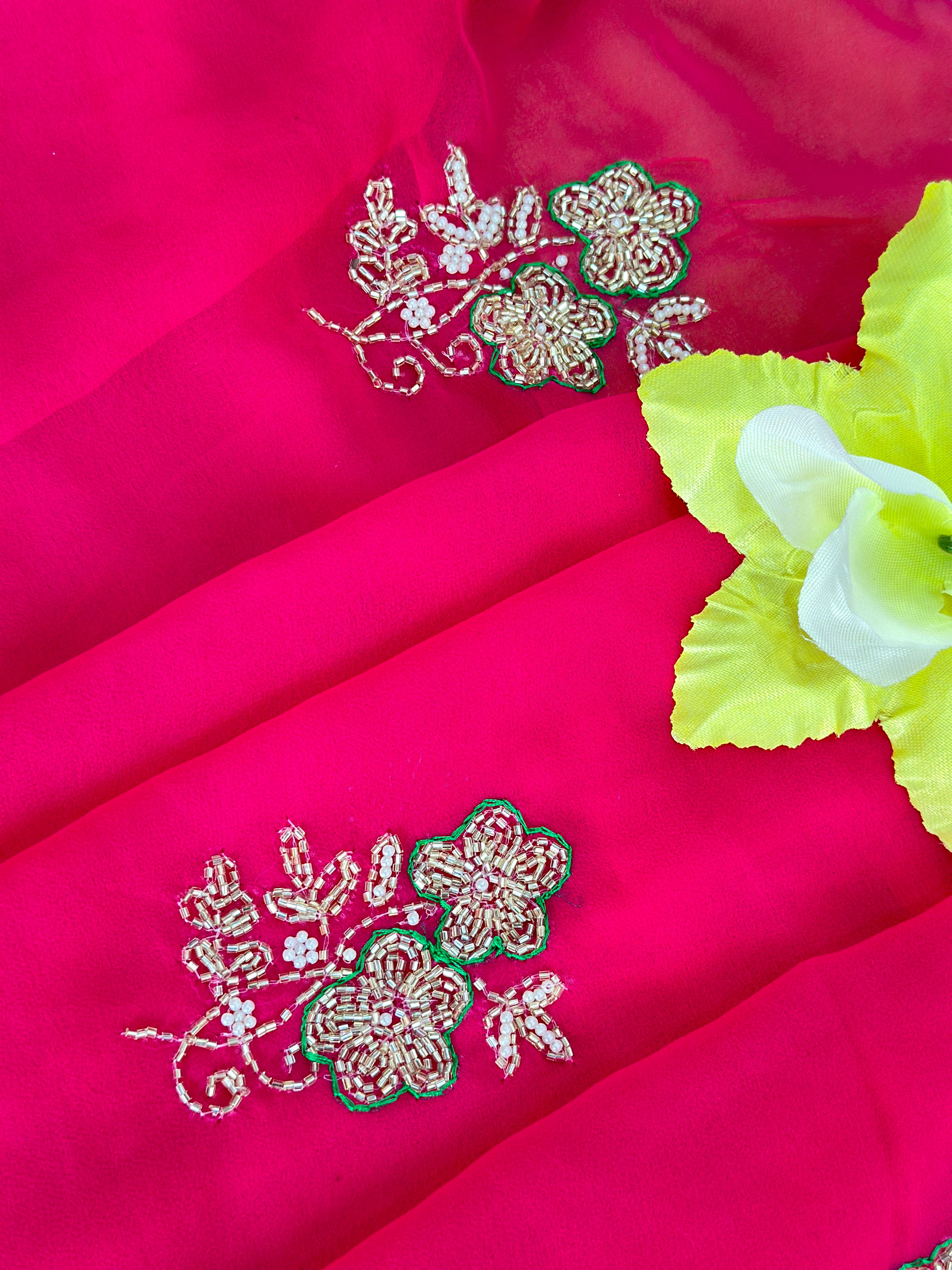 KARWACHOUTH SPECIAL BEAUTIFUL HANDWORK SAREE