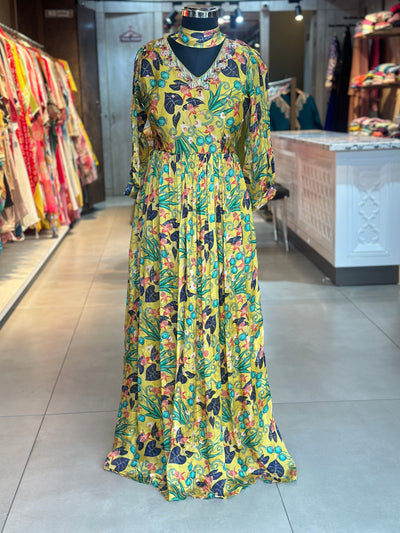 FLORAL LONG GOWN