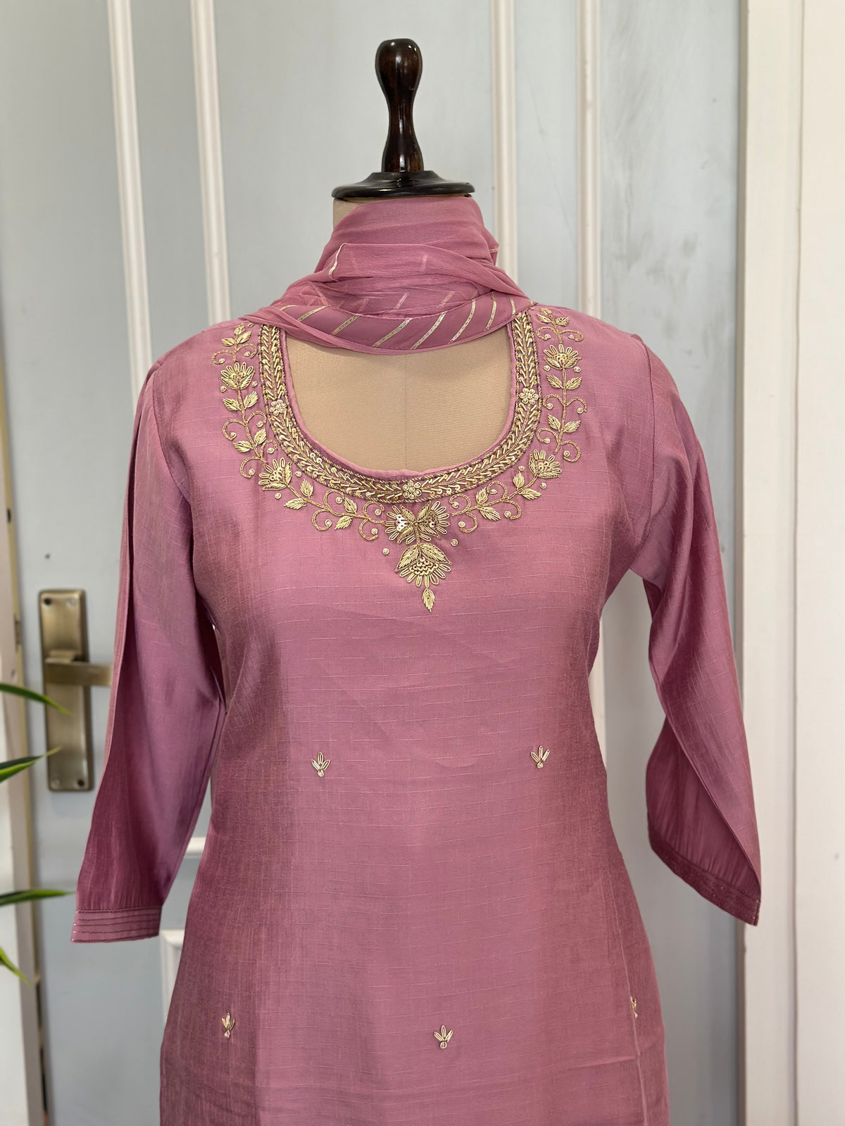 Neckline Elegance Kurta Set