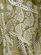 Chikankari Suit In Anarkali Pattern
