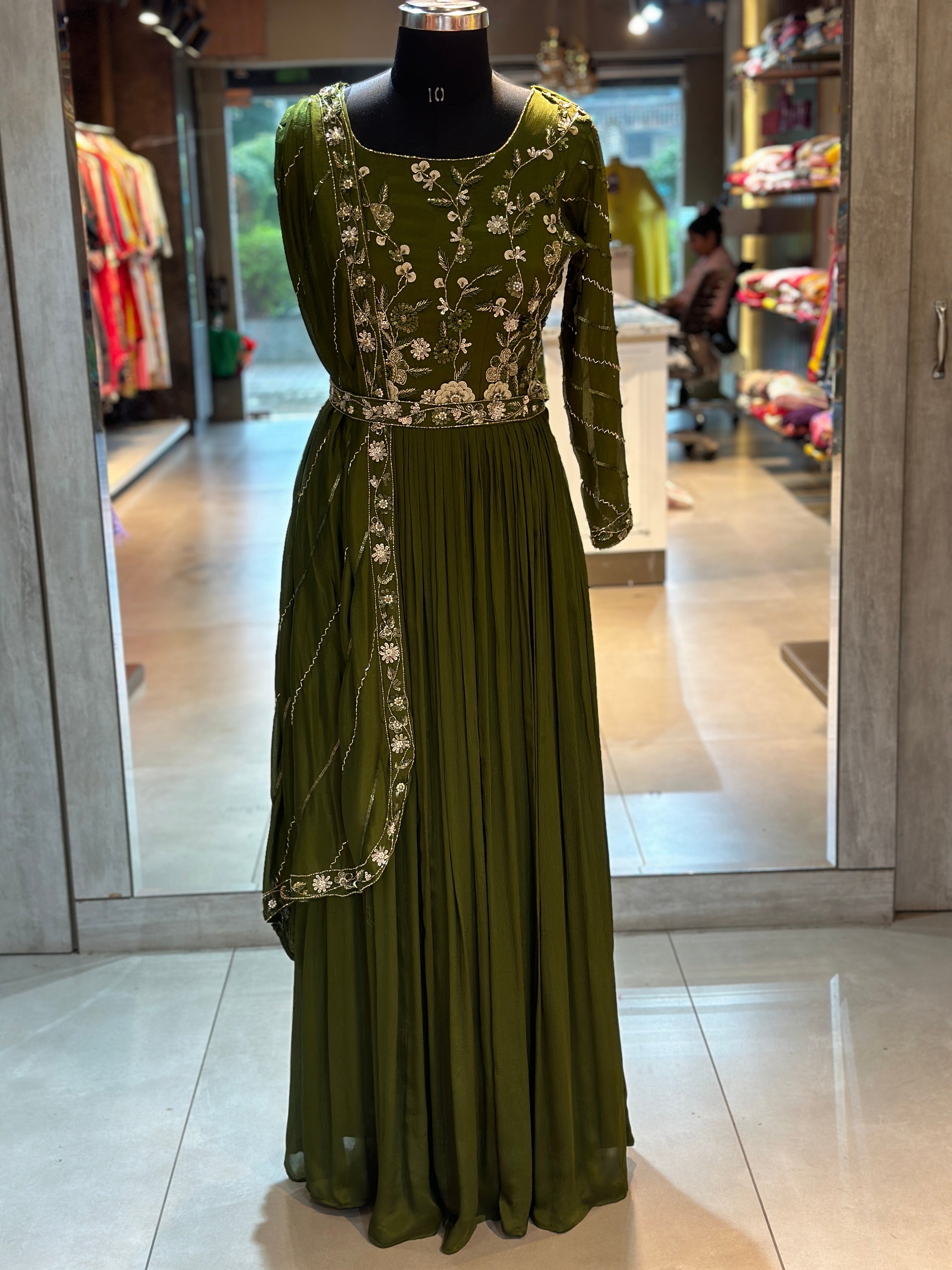 PURE CHINON INDO-FUSION GOWN