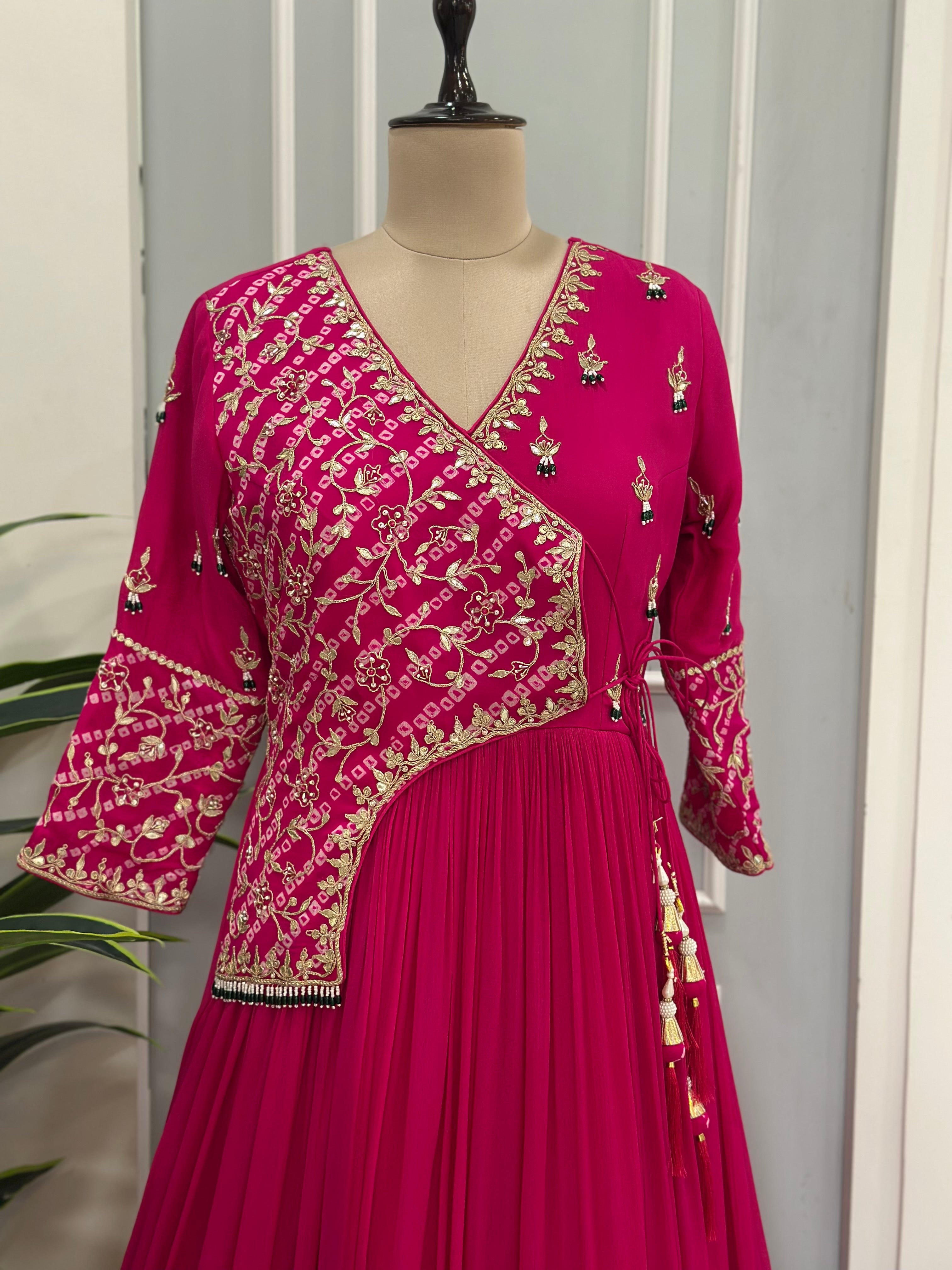 ✨ Graceful Handwork Anarkali Gown & Dupatta Ensemble ✨