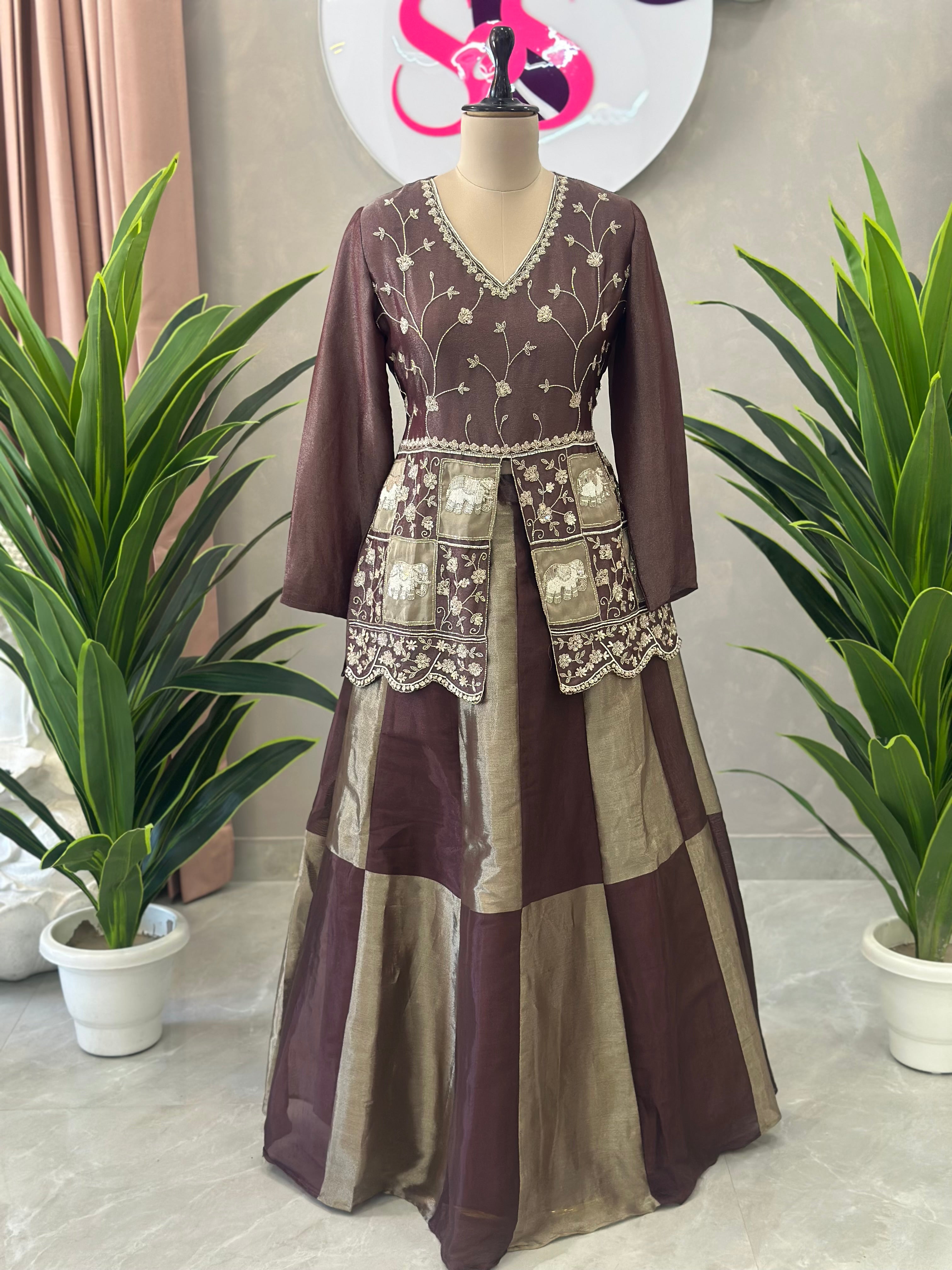Handwork Indo western Skirt Set