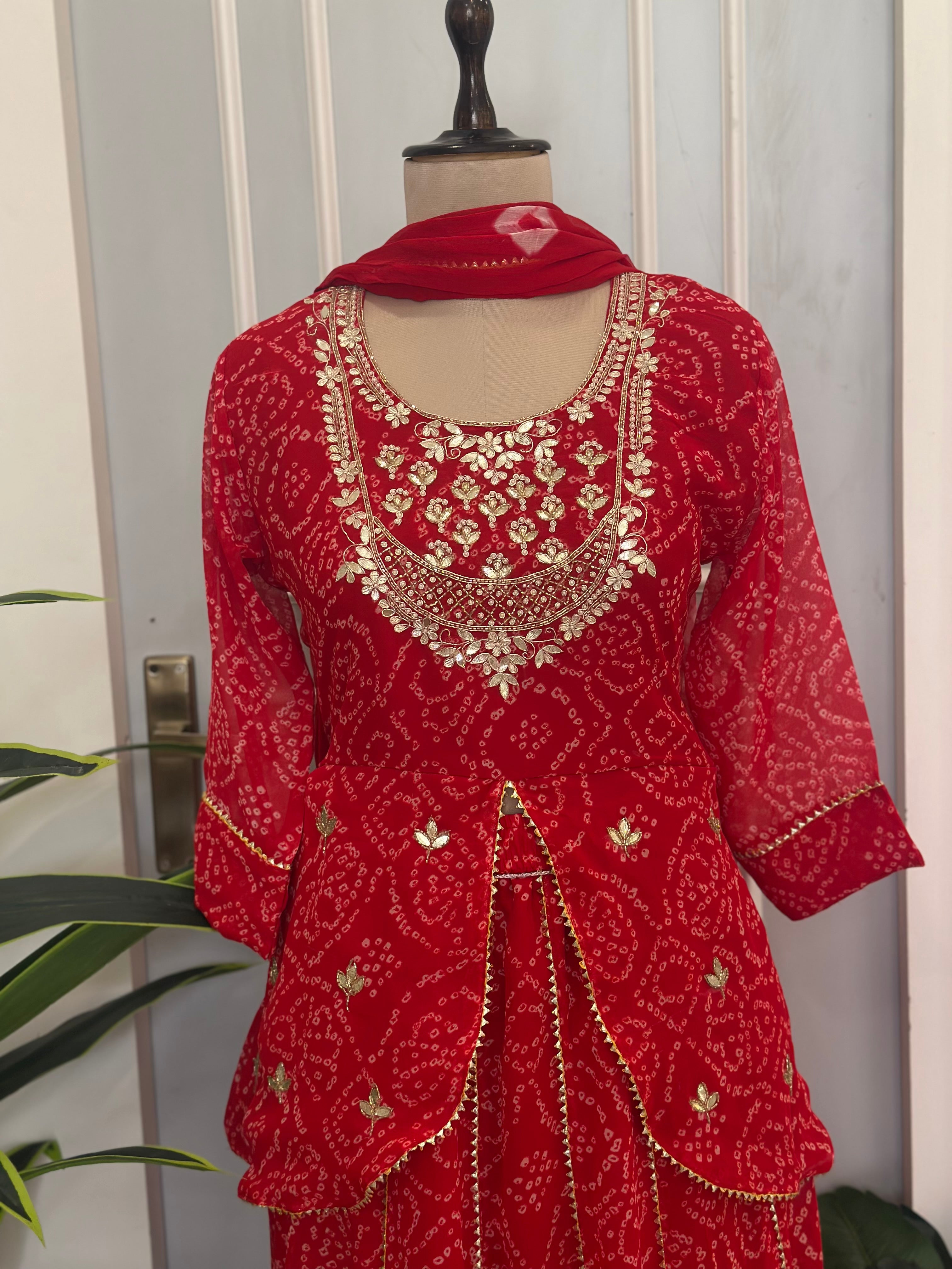 Bhandhej Handwork Peplum Skirt Set