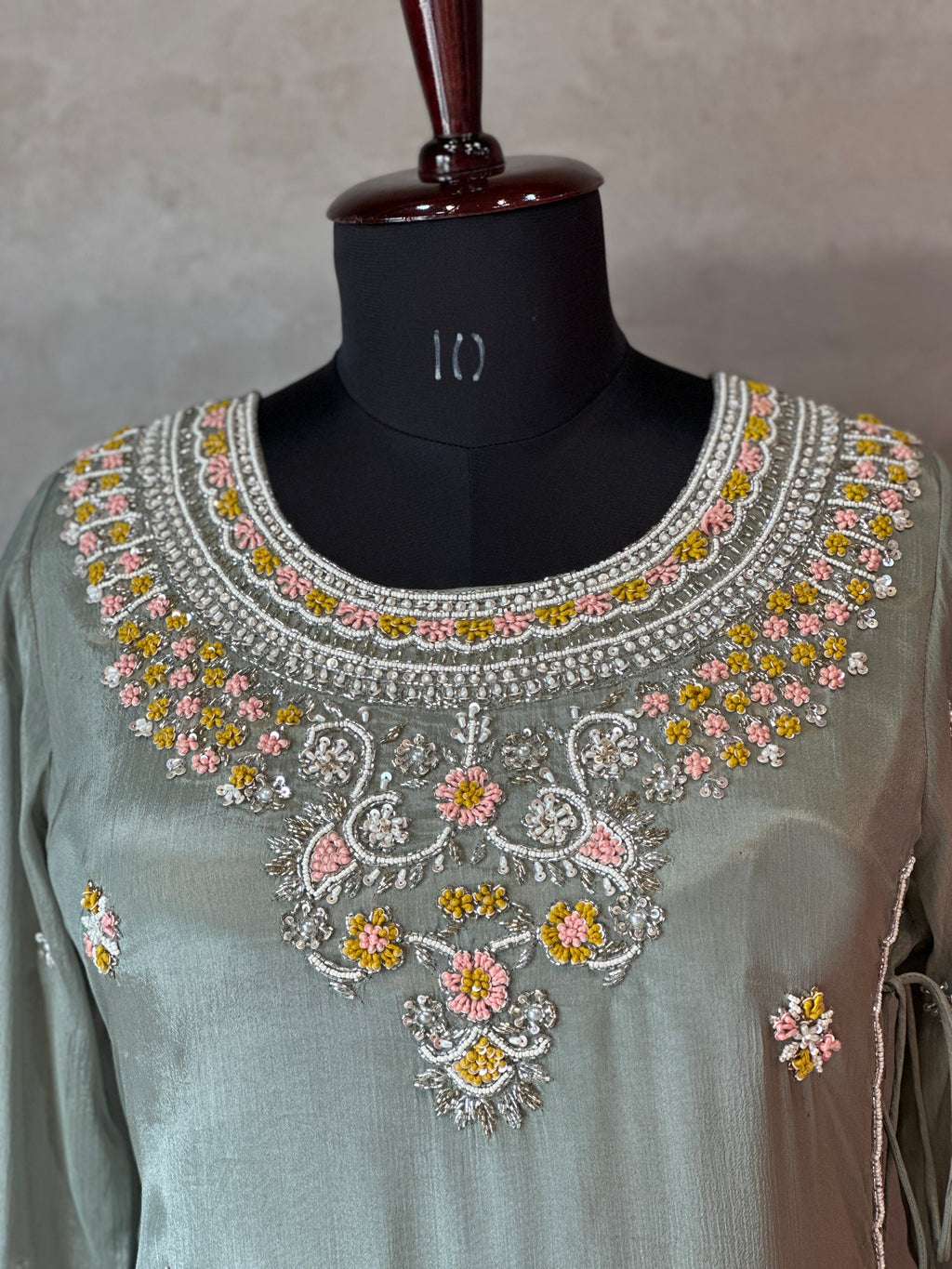 PURE CHINON HANDWORK GOWN