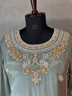 PURE CHINON HANDWORK GOWN