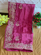 PREMIUM ZARDOSI HANDWORK BHANDEJ SAREE